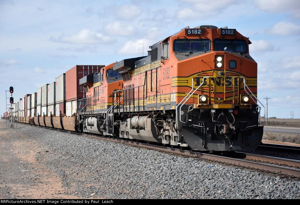 Eastbound vehicle train